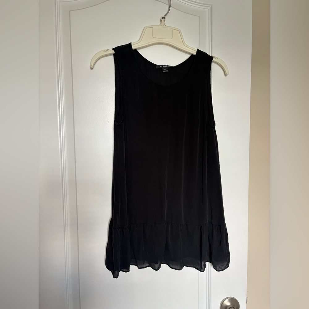 Acrobat Black Sleeveless Relaxed Tank Top